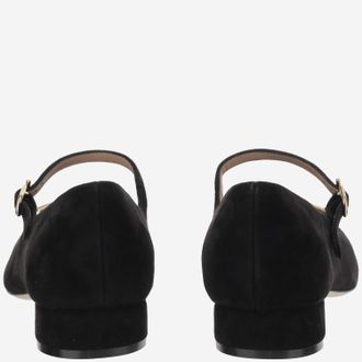 Ferragamo Womens Leather Ballerinas Black Upper: Bos Taurus Shoe