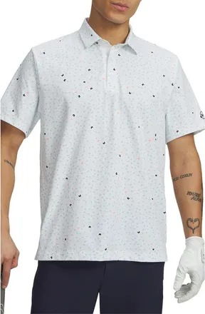 Under Armour UA ArmourDry Performance Golf Polo in White/Green at Nordstrom, Size Xx-Large