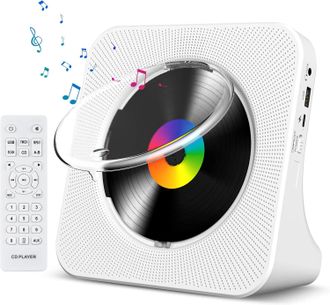 OEM Reproductor De Cd De Escritorio Gueray Con Bluetooth, Reproductor De Cd De Pared, Altavoces Hifi Integrados, Port&aacute;til Con Pantalla Led, Minicadena De 