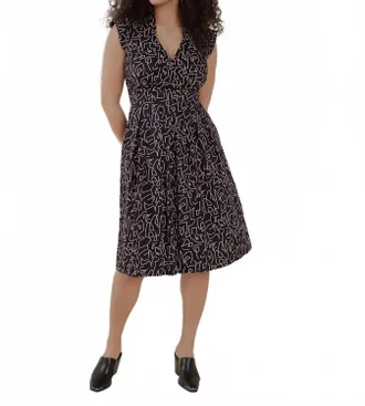 Mata Traders Lucille Dress In Black Lines