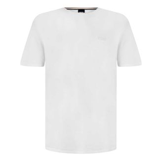 HUGO BOSS Heren T-shirt met ronde hals en korte mouwen in mix-and-match-stijl (Wit)