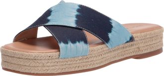 Lucky Brand Gayte Wedge Sandal Dark Denim LK-GAYTE-410 Womens