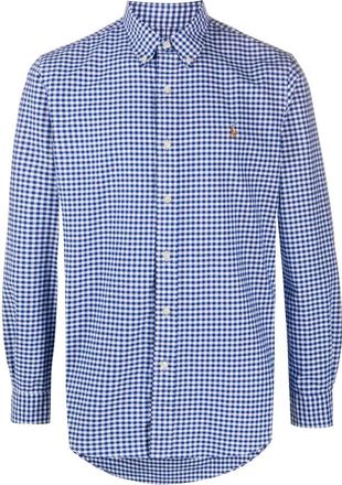 Polo Ralph Lauren Overhemden, Heren, Blauw, 2Xl, Katoen, Casual Lange Mouw Sport Shirt Blauw