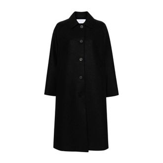 Harris Wharf London Jassen, Dames, Zwart, S, Wol, Wol Kledingstuk Met Raglanmouwen