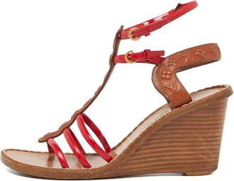 Louis Vuitton 85mm leather sandals - Red