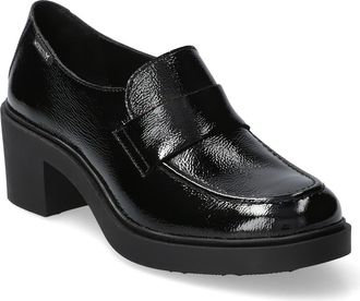 Mephisto Pamelia Patent Leather Loafer Pump in Black Patent at Nordstrom, Size 6.5