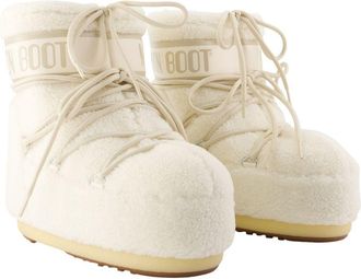 Moon Boot Womens Icon Low Ankle Boots - Moon Synthetic White Shoes Ankle-Boots