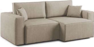 Divani.Store Morfeo Sofá con asiento extraíble en tela impermeable 180 cm Beige