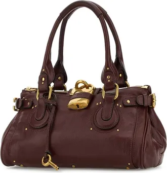 Chlo&eacute; Womens Chocolate Leather Paddington Shoulder Bag Craftybrown Borse A Mano