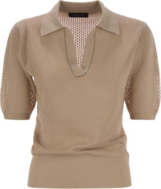 Fabiana Filippi Polo Shirt With Diamond Thread