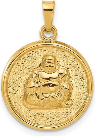 Diamond2Deal 14k Yellow Gold Hollow Buddha Charm Pendant
