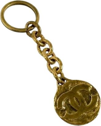 Chanel Pre-owned Metalen Sleutelhanger - unisex - Vintage Accessoires - Geel - ONE Size - Vintage