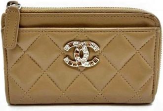 Chanel Pre-owned Wallets, female, Brown, Size: ONE SIZE Pre-owned Leather Wallet