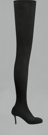 Courrèges Square Toe Mesh Thigh Boots