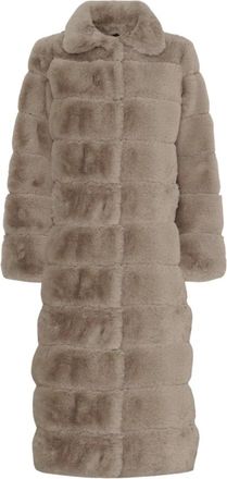 Notyz Faux Fur & Shearling Jassen - Dames - Jassen - Beige - XL - Polyester - Jassen