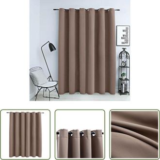 vidaXL vidaXL Tenda per camera da letto - Tenda Oscurante con Anelli in Metallo Grigio Talpa 290x245 cm