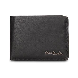 Pierre Cardin Leren portemonnee - Heren - Accessoires - Zwart - Maat: ONE Size Leer