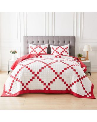 Melange Home M&eacute;lange Home Single Irish Chain Patchwork Quilt Set