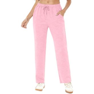 Generic Joggers for Women UK Tracksuit Bottoms Elasticated Waist Ladies Jogging Bottoms Wide Leg Cargo Joggers with Pockets Fleece Lined Sweatpants Casual Win