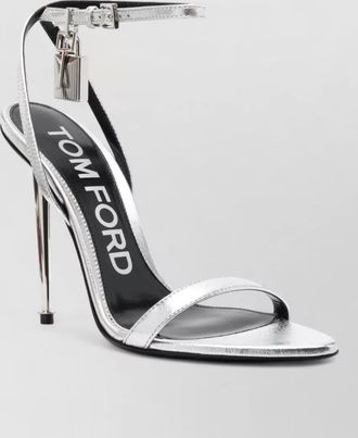 Tom Ford leather padlock heel sandals