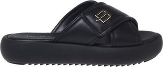 Baldinini Nappa Leather Mule - Dames - Sandalen - Zwart - 36 EU - Leer - Schoenen