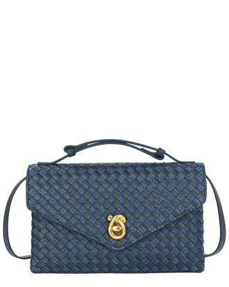 Tiffany & Fred Intrecciato Leather Shoulder Bag