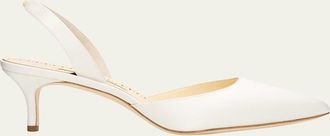 Manolo Blahnik Carolyne Kitten-Heel Halter Pumps