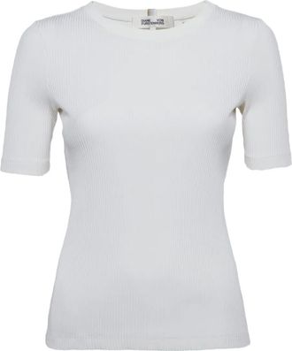 Diane Von Fürstenberg ribbed-knit top - White