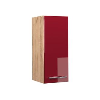 Vicco Pensile da cucina Fame-Line, Rosso bordeaux lucido, 30 cm