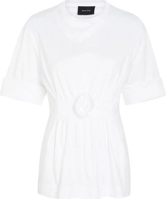 Simone Rocha Gathered Rose Wire Sleeve Boy T-shirt