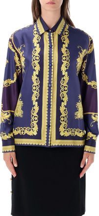 Versace Baroque Golden Floral Print Shirt