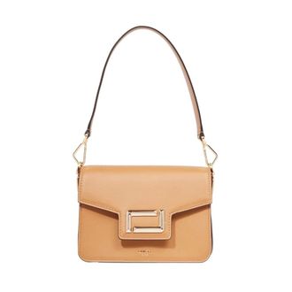 Lancel Ang&egrave;le Flap Bag - Dames - Tassen - Beige - Maat: ONE Size Leer