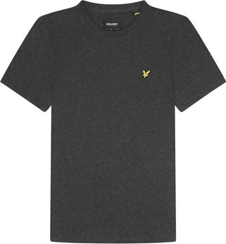 Lyle & Scott Mens Lyle & Scott Branded Chest Logo Charcoal Marl T-Shirt - Black - Size: 38