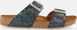 Haflinger Womens Andrea Sandals In Black Glitter