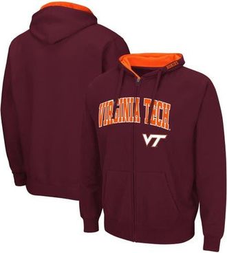 Colosseum Mens Colosseum Maroon Virginia Tech Hokies Arch & Logo 3.0 Full-Zip Hoodie at Nordstrom, Size Xx-Large