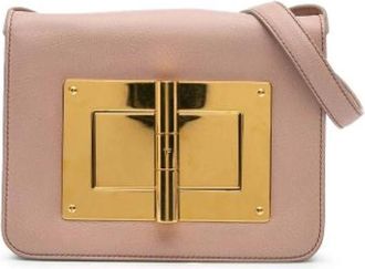 Tom Ford Pre-owned Cross Body Bags, female, Pink, Size: ONE SIZE Pre-owned Leather Crossbody Bag
