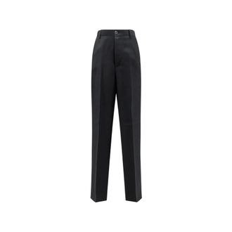 Laneus Straight Trousers, male, Black, Size: XL Viscose & Linen Pants