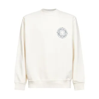 Stone Island Felpa Girocollo con Grafica Bussola - - Sweatshirts & Hoodies - Uomo - Beige - XL