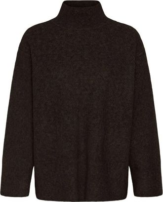 Inwear Guna Highneck Knit - Dames - Coltruien - Bruin - XL - Wol - Truien & Vesten