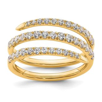Diamond2Deal 14k Gold Lab Grown Diamond Wedding Band Ring 3/4Ct Clarity- VS Color- D-E