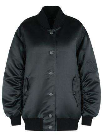 Dolce & Gabbana Black Polyester Bomber Jacket