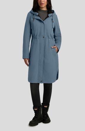 Hunter Monica Water Repellent Hooded Coat in Winter Sky at Nordstrom, Size Large