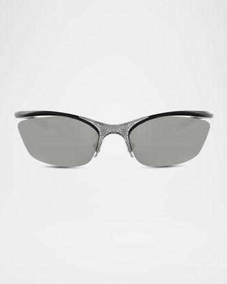 Fendi Signature Crystal Cat-Eye Sunglasses