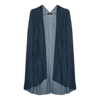 Fiorella Rubino Silky Scarves - Dames - Jassen - Blauw - Maat: Xs/S Zijde