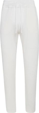 Kiton Cashmere joggingbroek- zacht wit - Heren - Sweatpants - Wit - XL - Broeken