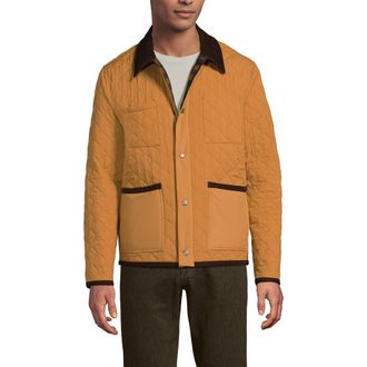 Lands End Reversible Insulated Barn Jacket in Canyon Camel/buffalo Check at Nordstrom, Size Xx-Large