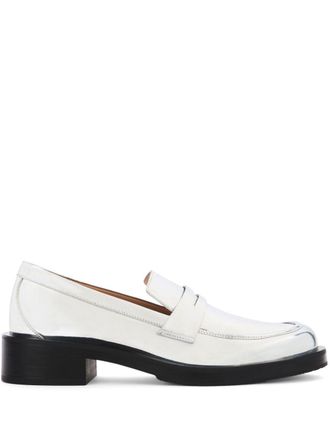 Stuart Weitzman 40mm Palmer Bold loafers - women - Leather - 36,5 - White