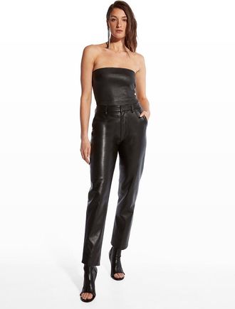 AS by DF Cinematique Stretch Leather Bustier