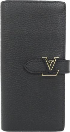 Louis Vuitton Taurillon Black Leather Long Wallet (Bi-Fold) (Pre-Owned)