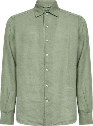 MC2 Saint Barth Linen Vintage 53L - Heren - Casual Overhemden - Groen - 2XL - Linnen - Overhemden